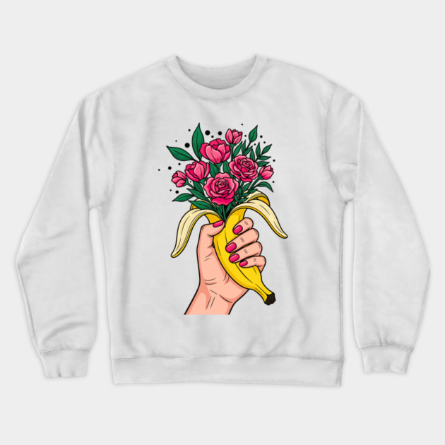 Banana Boquet Crewneck Sweatshirt by enrynz