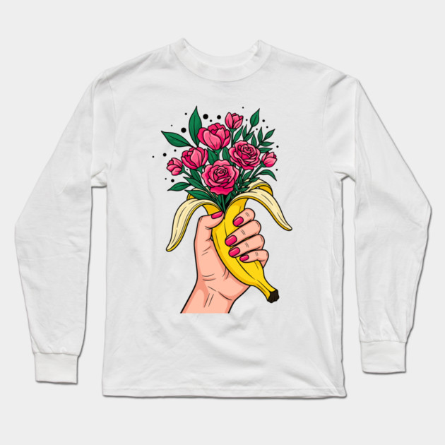 Banana Boquet Long Sleeve T-Shirt by enrynz
