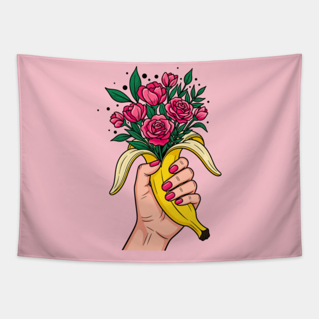 Banana Boquet Tapestry by enrynz