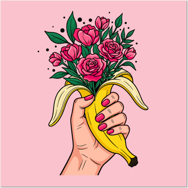 Banana Boquet Wall Art by Digironin