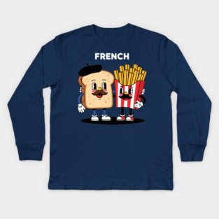French Foodie Kids Long Sleeve T-Shirt