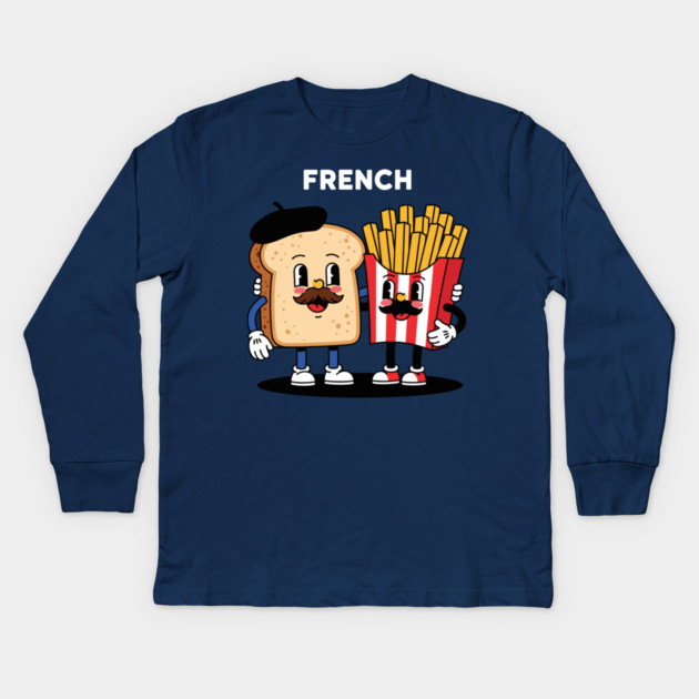 French Foodie Kids Long Sleeve T-Shirt by enrynz