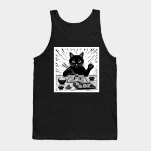 Purrfect Sushi Chef Cat Tank Top