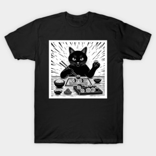 Purrfect Sushi Chef Cat T-Shirt