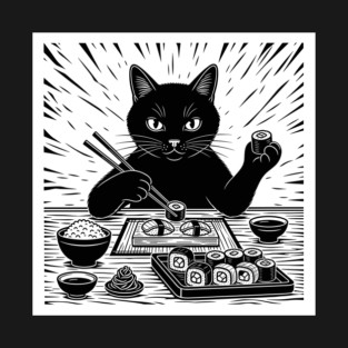 Purrfect Sushi Chef Cat T-Shirt