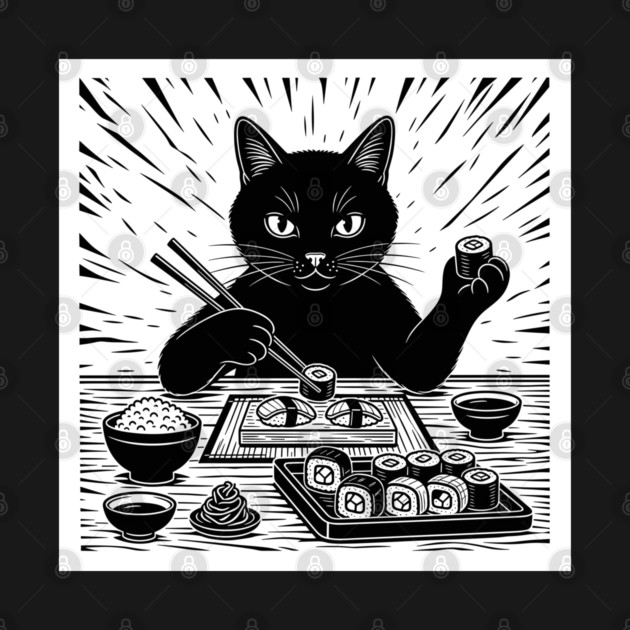 Purrfect Sushi Chef Cat by enrynz
