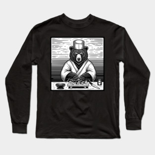 Bear Sushi Chef Long Sleeve T-Shirt