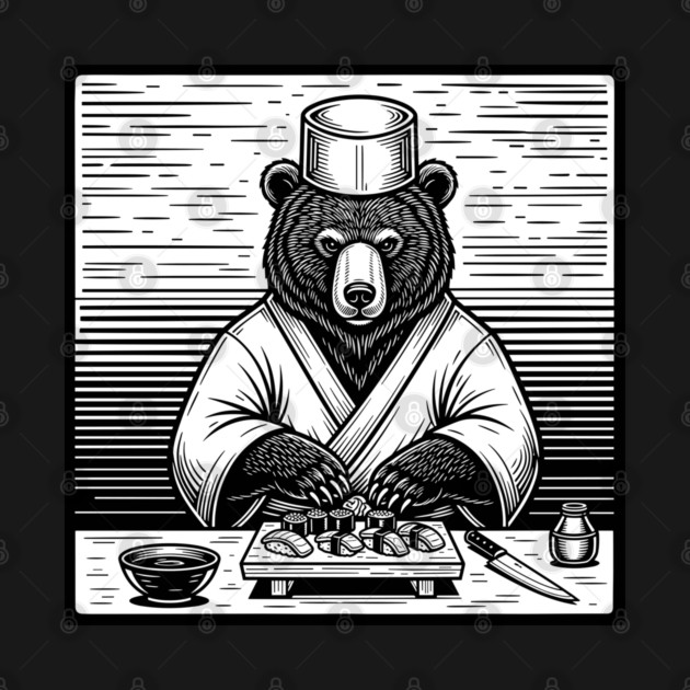 Bear Sushi Chef by enrynz