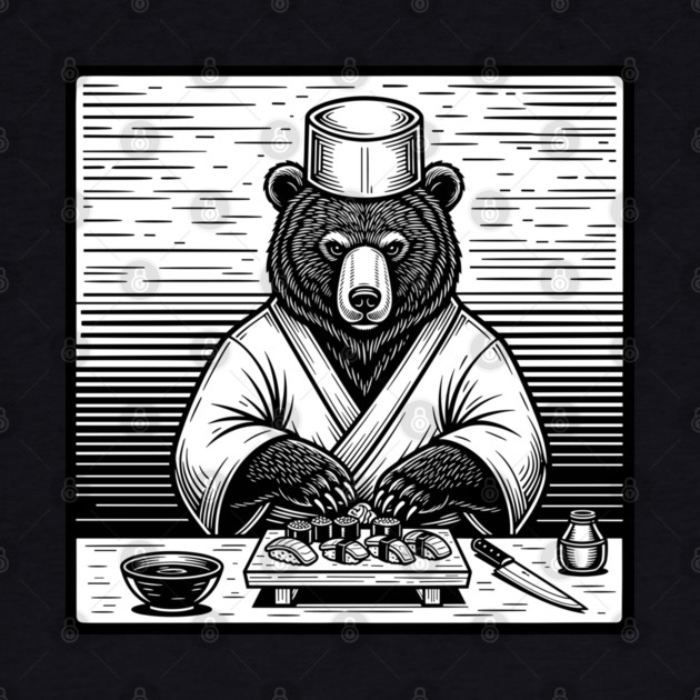 Bear Sushi Chef by Digironin