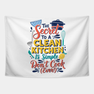 Funny Kitchen Quote Tapestry