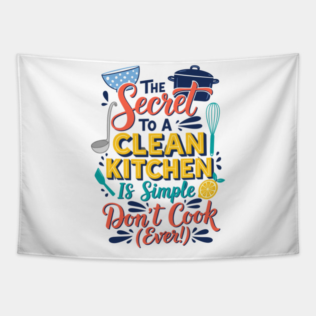 Funny Kitchen Quote Tapestry by enrynz