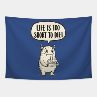 Funny Monster Cake Tapestry