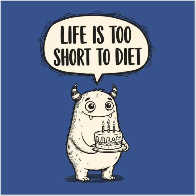 Funny Monster Cake Wall Art by Digironin