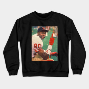 jerry rice in pose Crewneck Sweatshirt