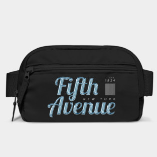 Fifth Avenue Chrome Effect Typography - New York City Est. 1824 Bag