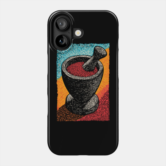 Mortar and Pestle Art | Vintage Apothecary Style Phone Case by TuncGK