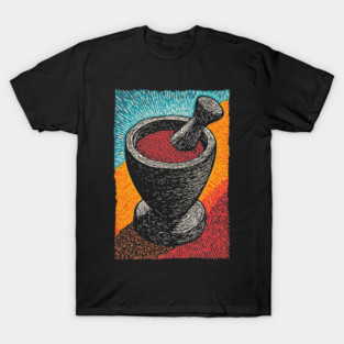 Mortar and Pestle Art | Vintage Apothecary Style T-Shirt