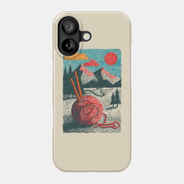 Mountain View Knitting | Outdoorsy Fiber Art Phone Case by TuncGK