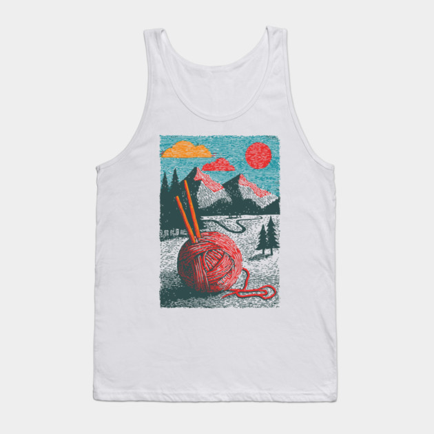 Mountain View Knitting | Outdoorsy Fiber Art Tank Top by TuncGK