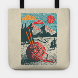 Mountain View Knitting | Outdoorsy Fiber Art Tote