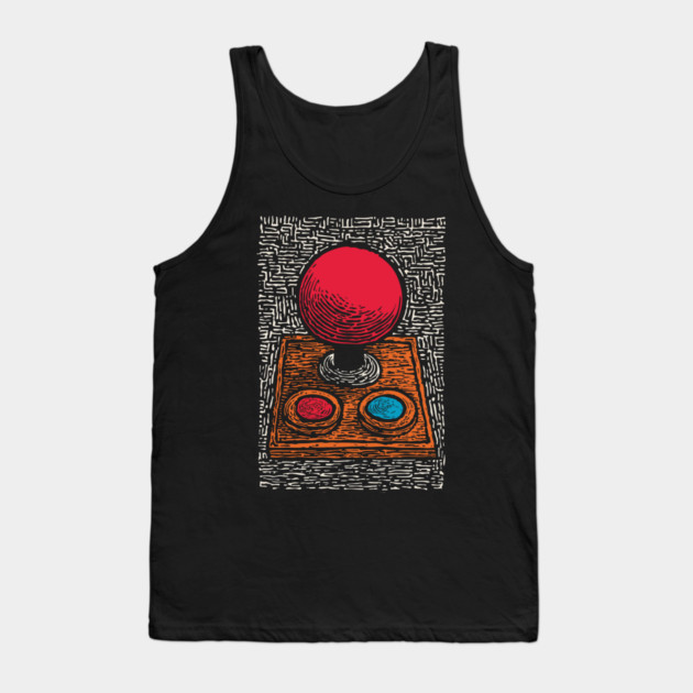 Retro Arcade Joystick | Vintage 80s Gamer Art Tank Top by TuncGK