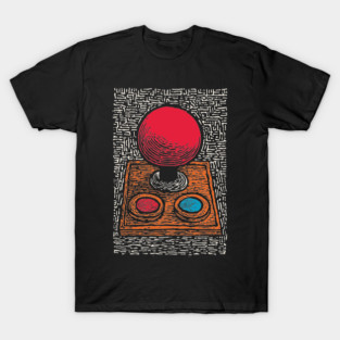 Retro Arcade Joystick | Vintage 80s Gamer Art T-Shirt
