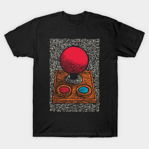 Retro Arcade Joystick | Vintage 80s Gamer Art T-Shirt by TuncGK