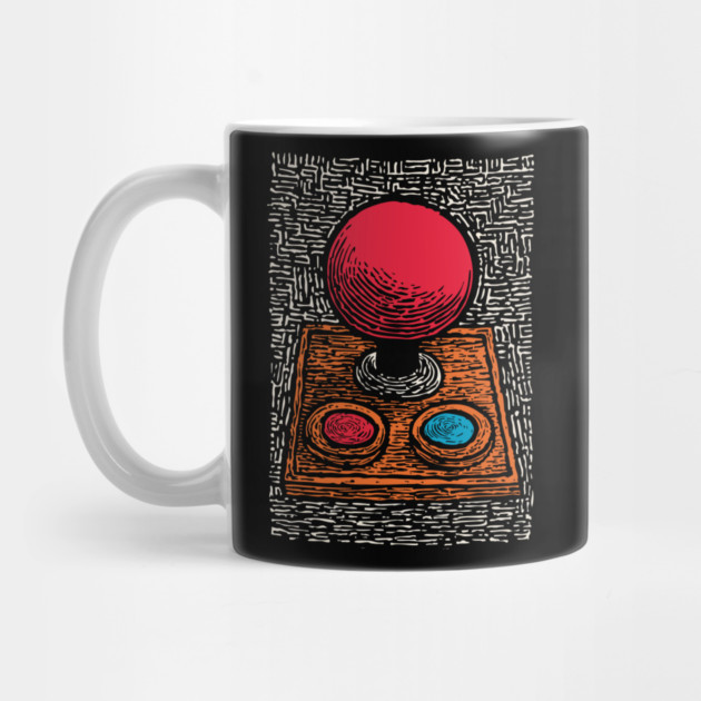 Retro Arcade Joystick | Vintage 80s Gamer Art by TuncGK