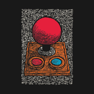 Retro Arcade Joystick | Vintage 80s Gamer Art T-Shirt