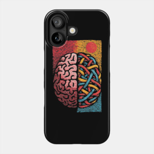 Left Brain Right Brain | Logic and Creativity Art Phone Case