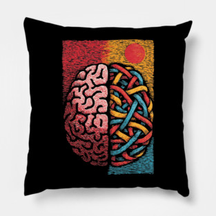 Left Brain Right Brain | Logic and Creativity Art Pillow