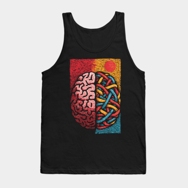 Left Brain Right Brain | Logic and Creativity Art Tank Top by TuncGK