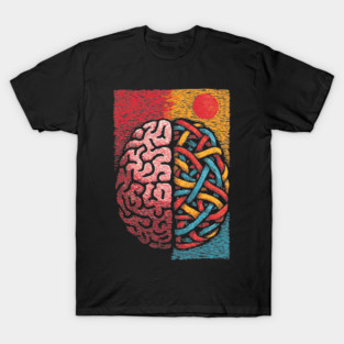 Left Brain Right Brain | Logic and Creativity Art T-Shirt