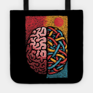 Left Brain Right Brain | Logic and Creativity Art Tote