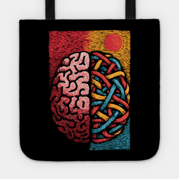 Left Brain Right Brain | Logic and Creativity Art Tote by TuncGK