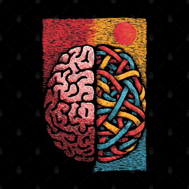 Left Brain Right Brain | Logic and Creativity Art by TuncGK