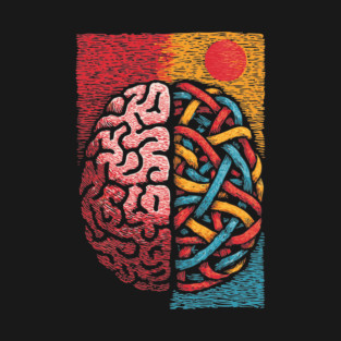 Left Brain Right Brain | Logic and Creativity Art T-Shirt