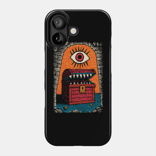Monster Treasure Chest | Dungeons and Dragons Mimic Phone Case by TuncGK