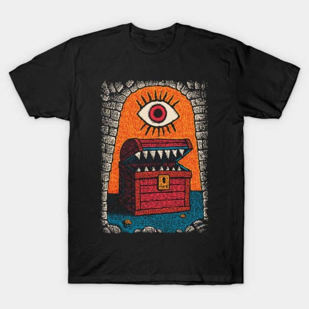 Monster Treasure Chest | Dungeons and Dragons Mimic T-Shirt by TuncGK