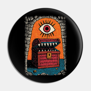 Monster Treasure Chest | Dungeons and Dragons Mimic Pin