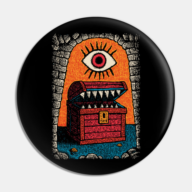 Monster Treasure Chest | Dungeons and Dragons Mimic Pin by TuncGK