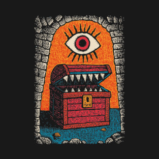 Monster Treasure Chest | Dungeons and Dragons Mimic T-Shirt