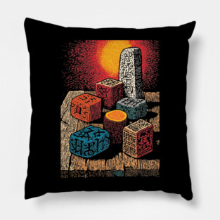 Witchcraft Building Blocks | Vintage Nostalgia Art Pillow