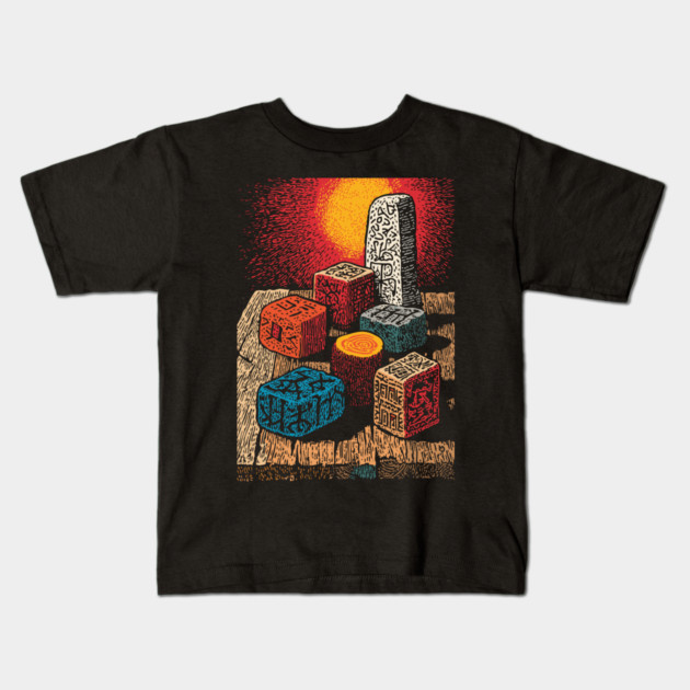 Witchcraft Building Blocks | Vintage Nostalgia Art Kids T-Shirt by TuncGK
