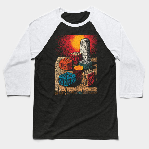 Witchcraft Building Blocks | Vintage Nostalgia Art Baseball T-Shirt by TuncGK