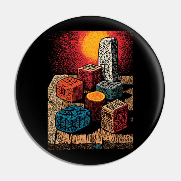 Witchcraft Building Blocks | Vintage Nostalgia Art Pin by TuncGK