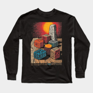 Witchcraft Building Blocks | Vintage Nostalgia Art Long Sleeve T-Shirt