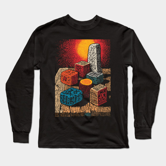 Witchcraft Building Blocks | Vintage Nostalgia Art Long Sleeve T-Shirt by TuncGK