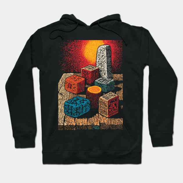 Witchcraft Building Blocks | Vintage Nostalgia Art Hoodie by TuncGK