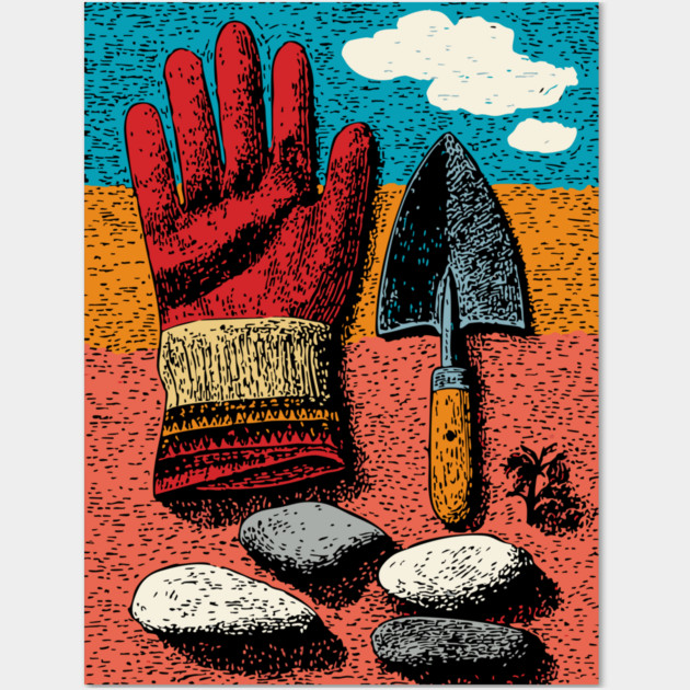 In The Garden | A Plant Parent's Tools Wall Art by TuncGK